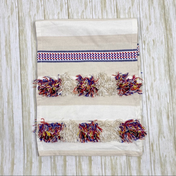 Anthropologie Fringed Cortes Rectangular Table Runner - Picture 2 of 7